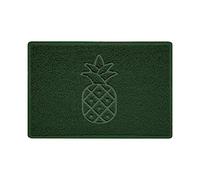 Nicoman Pineapple Embossed Shape Door Mat Dirt-Trapper Jet-Washable Doormat-(Use Indoor or Sheltered Outdoor)- (60x40cm/23.6x15.7inches, Small) Green
