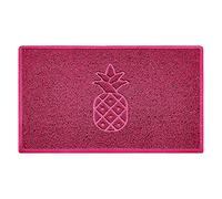 Nicoman Pineapple Embossed Shape Door Mat Dirt-Trapper Washable Barrier Doormat-(Use Indoor or Sheltered Outdoor)-(75x44cm/29.5x17.3inches,Medium) Pink