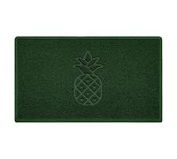 Nicoman Pineapple Embossed Shape Door Mat Dirt-Trapper Washable Barrier Doormat-(Use Indoor or Sheltered Outdoor)-(75x44cm/29.5x17.3inches,Medium) Green