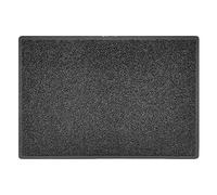 Nicoman Plain Door Mat Dirt Trapper PVC Spaghetti Mat Washable Quick Drying Barrier Doormat-Dark Grey (Watertight Rubber-Back)-Large (90x60cm)