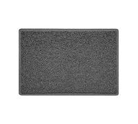Nicoman Plain Door Mat Dirt Trapper PVC Spaghetti Mat Washable Quick Drying Barrier Doormat-Dark Grey (Drainage Open-Back)-Small (60x40cm)