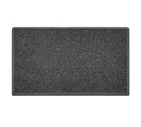 Nicoman Plain Door Mat Dirt Trapper PVC Spaghetti Mat Washable Quick Drying Barrier Doormat-Dark Grey (Drainage Open-Back)-Medium (75x44cm)