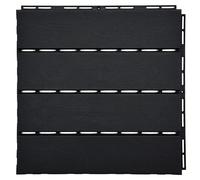 Nicoman Decking Tiles Polydeck PVC 6 PCs Black for Balcony, Concrete, Hot Tub Click Deck Tiles Indoor, Square Plastic Square Connect Floor, Easy Installation Decking Boards, Outdoor Drainage