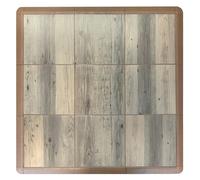 Nicoman Portable Modular Wooden Effect Flooring Kit - Small Tile 30cm x 30cm - Set of 9 Tiles - Oak Wood Effect