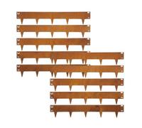 Nicoman Pre Rust 1M X 15Cm Metal Garden Lawn & Border Edging - Pack Of 10
