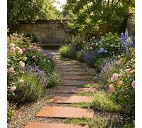 Nicoman Pre-Rusted Metal Stepping Stones Corten Steel Paving 60x25 cm in Bronze | Size: 2 Pack Nicoman Bronze 2 Pack