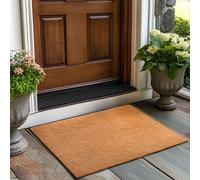 Nicoman PVC Coir Non-Slip Durable Plain Doormat for Entryway & Indoor Use in Brown | Size: 44 cm x 75 cm Nicoman Brown 44 cm x 75 cm