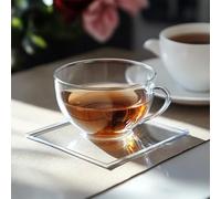 Nicoman PVC Drink Coasters Set of 10, Round or Square Coasters For Drinks, Bars, Cafes, Home, Party, Office, Housewarming Gifts, Easily Washable Coffee Pads Beer Bar Mat (Square)