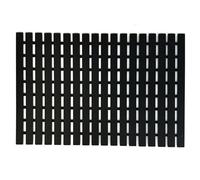 Nicoman Pvc Duckboard For Bathroom Shower Anti Slip Mat Vertical Slats 43Cm X 64Cm Black