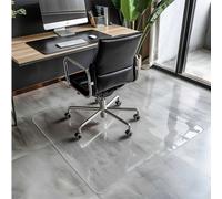 Nicoman Pvc Transparent Floor Protector Low Pile Chair Mat Non- Slip For Hard Floors - 100Cm X 100Cm