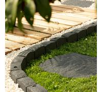 Nicoman Flexible Lawn Edging Roman Stone Garden Border 1.2m in Grey | Size: 1 Pack Nicoman Grey 1 Pack