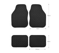 Nicoman Recycled Rubber Universal Car Mat Set in Black All Weather Protection