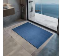 Reversible Dual-Colour Blue/Green PVC Anti Slip Shower Mat Bath Mat - Rectangular 90x60 cm Nicoman Multi One Size