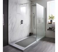 Reversible Dual-Colour Grey/Brown PVC Anti Slip Shower Mat Bath Mat - Rectangular 100x40 cm Nicoman Multi One Size