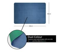 Nicoman Reversible Dual-Colour PVC Shower Bathroom Anti slip Mat - Blue/Green - 60x40cm