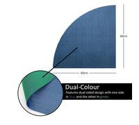Nicoman Reversible Dual-Colour PVC Shower Bathroom Anti slip Mat - Blue/Green - Quadrant 60x60cm