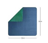 Nicoman Reversible Dual-Colour PVC Shower Bathroom Anti slip Mat - Blue/Green - Square 53x53cm