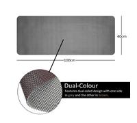 Nicoman Reversible Dual-Colour PVC Shower Bathroom Anti slip Mat - Grey/Brown - 100x40cm