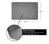 Nicoman Reversible Bath Mat Non Slip Anti Mold, Shower Mat for Tub Bathtub, Anti Slip Shower Mats for Inside Outside, Safety Washable Quick Drying Large Bath Matt (Grey/Brown, 60x40cm)