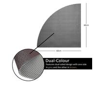 Nicoman Reversible Dual-Colour PVC Shower Bathroom Anti slip Mat - Grey/Brown - Quadrant 60x60cm