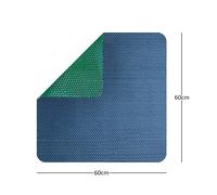 Nicoman Reversible Bath Mat Non Slip Anti Mold, Shower Mat for Tub Bathtub, Anti Slip Shower Mats for Inside Outside, Safety Washable Quick Drying Large Bath Matt (Blue/Green, SQUARE 60x60cm)