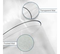 Nicoman Round Chair Mat for Hard Floors - Transparent / Frosted - Transparent - 90cm