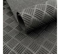 Nicoman Rubber Floor Matting Roll, 4mm Thick, Heavy-Duty Non-Slip, 1.2m 1.7m Width, Up to 15m Length, Multi-Purpose for Work Areas, Ramps, Vans & She