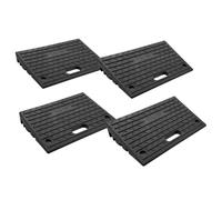 Nicoman Rubber Kerb Ramps, Multiuse Curb Ramp for Vehicles, Wheelchairs, Bikes, Strollers, Pet Mobility and Disabled Chair & Dog (Pack of 4)