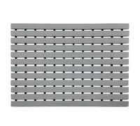 Nicoman Shower Drying Mat Non-Slip Bath Drainage Matt Slatted Duckboard Design| GREY - (61x43cm / 24x17 inches)