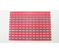 Nicoman Shower Drying Mat Non-Slip Bath Drainage Matt Slatted Duckboard Design| RED - (61x43cm / 24x17 inches)