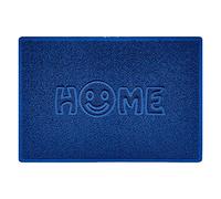 Nicoman SMILEY FACE Embossed Shape Door Mat Dirt-Trapper Washable Barrier Doormat-(Use Indoor or Sheltered Outdoor)-(90x60cm/3x2ft,Large) Blue