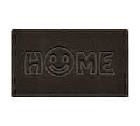 Nicoman SMILEY FACE Embossed Shape Door Mat Dirt-Trapper Washable Barrier Doormat-(Use Indoor or Sheltered Outdoor)-(75x44cm/29.5x17.3inches,Medium) Brown