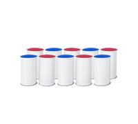 Nicoman Snowboard Training Mat Set for Off Snow Practice - 10pc Marker Set, All Levels, Indoor Outdoor Practice (Blue & Red)