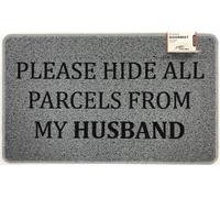 Nicoman Funny Novelty Door Mat Gift Doormat 'Please HIDE All Parcels From My Husband' (75x45cm/29.5x17.7inches)