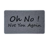 Nicoman Spaghetti Novelty UV Print Funny Door Mat Grey 75 x 45cm - Oh NO, Not You Again | Size: 44 cm x 70 cm Nicoman Grey 44 cm x 70 cm