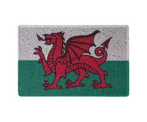 Nicoman Spaghetti Welsh Dragon Flag Door Mat 60 X 40Cm - Wales