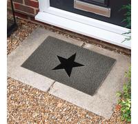 Nicoman Star Doormat PVC Spaghetti Mat - 75x44cm in Grey | Size: 45 cm x 75 cm Nicoman Grey 45 cm x 75 cm