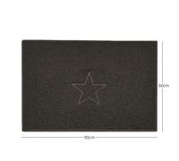 Nicoman "Star" Embossed Loofah Textured Spaghetti Doormat - Brown - 90cm x 60cm - Yes (Suitable for Indoors)