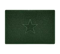 Nicoman Star Shape Embossed Entrance Door Mat Non Slip Dirt Trapper PVC Spaghetti Mat with Rubber Base, Jet Washable Quick Drying Doormat Indoor or Outdoor - (Large, Green, 90 x 60cm)
