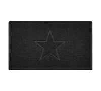 Embossed PVC Spaghetti Embossed Star Door Mat Nicoman Black 45cm x 75cm