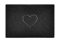 Nicoman Star Shape Embossed Entrance Door Mat Non Slip Dirt Trapper PVC Spaghetti Mat with Rubber Base, Jet Washable Quick Drying Doormat Indoor or Outdoor - (Large, Black, 90 x 60cm)