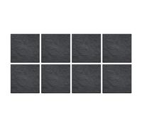 8 X Nicoman Square Stomp Stone Graphite Grey 30Cm X 30Cm