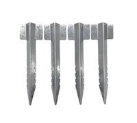 Nicoman Straight Galvanised Steel Railway Sleeper Brackets - Pack Of 4