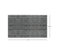 Nicoman Striped Needlefelt Doormat - Grey - 75cm x 44cm