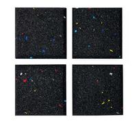 Nicoman Treadmill Mat Pad Heavy Duty Fitness Gym Treadmill Pad, High Density Floors Carpets Protectors Home Gym Anti-slip Shock Absorbent 15mm 10 x 10cm (Galaxy Black, 4 Pack)