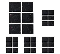 Nicoman Treadmill Mat Pad Heavy Duty Fitness Gym Treadmill Pad, High Density Floors Carpets Protectors Home Gym Anti-slip Shock Absorbent 15mm 10 x 10cm (Galaxy Black, 30 Pack)