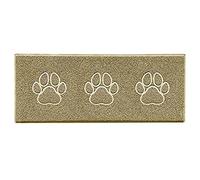 Nicoman Triple Paw Embossed Shape Indoor Outdoor Dirt-Trapper Door Mat Washable Barrier Heavy Duty Doormat - (Watertight Rubber-Back, Runner, Biege, 150 x 60cm)