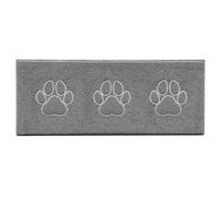Nicoman Triple Paw Embossed Shape Indoor Outdoor Dirt-Trapper Door Mat Washable Barrier Heavy Duty Doormat - (Watertight Rubber-Back, Runner, Grey, 150 x 60cm)