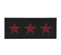 Nicoman Triple Stars Door Mat|Entrance Barrier Dirt-Trapper Floor Mat|Patio Garden Conservatory Doormat|Indoor Outdoor Matt|Black with 3x Red Stars, Runner 150x60cm/5x2ft