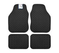 Nicoman Universal Black Car Mats with Anti-Slip, Heavy Duty Performance All Weather Protection, Trim to Fit Rubber Floor Mat Carpet for SUV, Vans, Sedans, Trucks Waterproof, Made in UK (Full Set)
